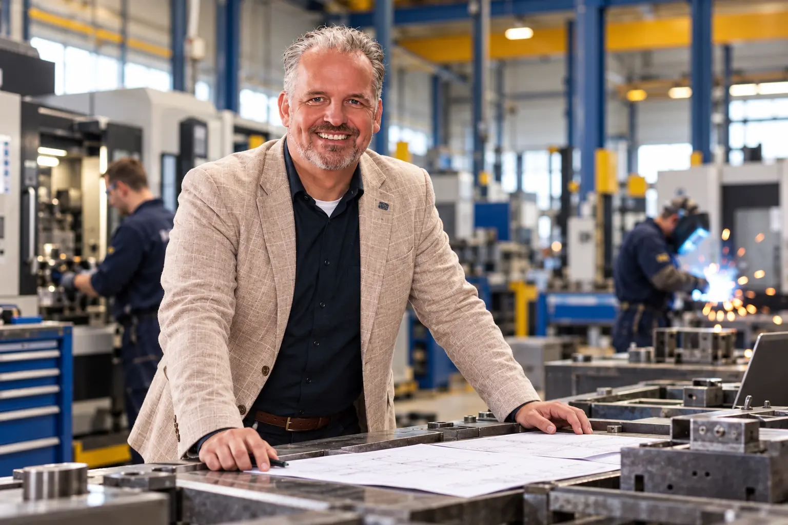 Arie Pieter van Wensveen van &IMPACT in een productieomgeving